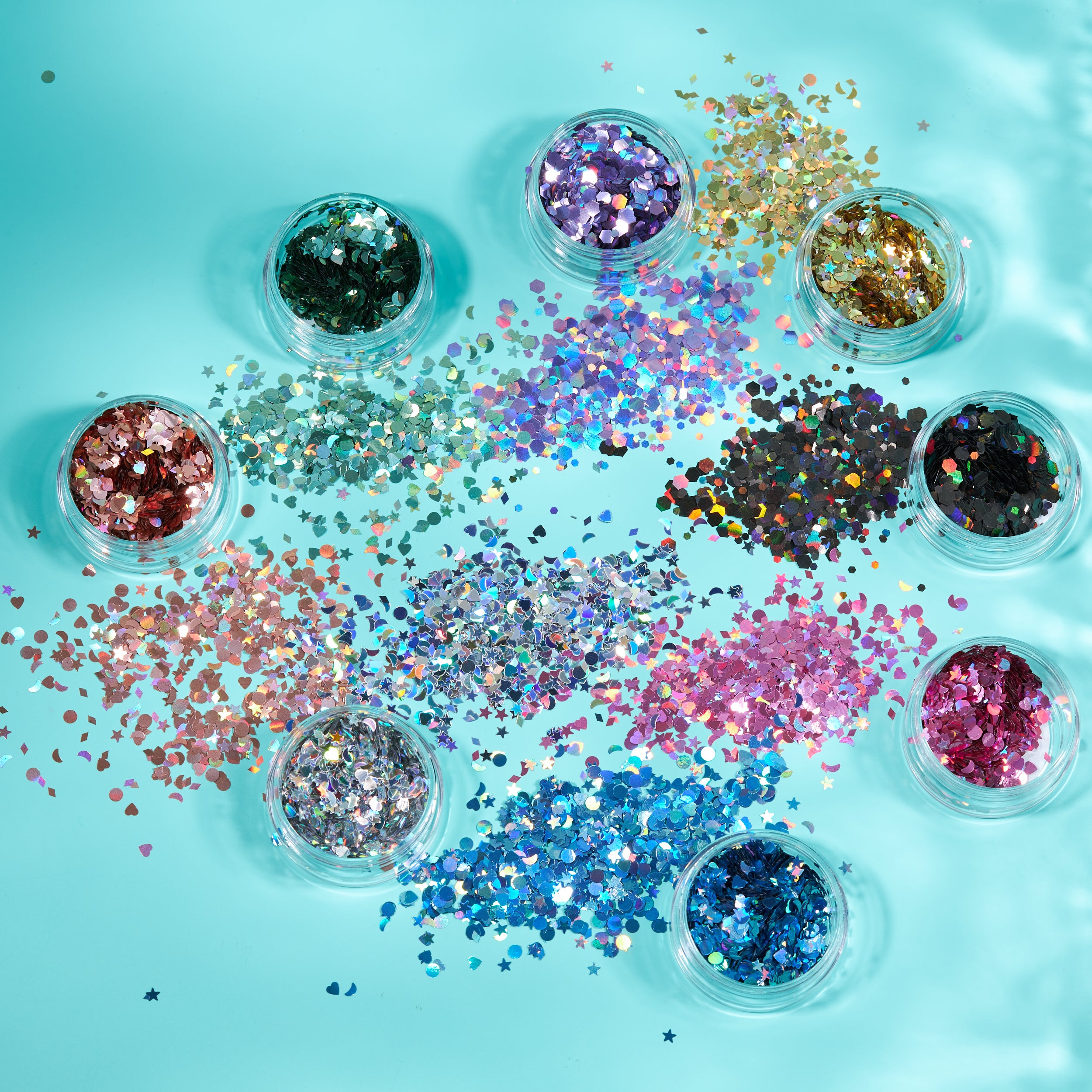 Holographic Glitter Shapes