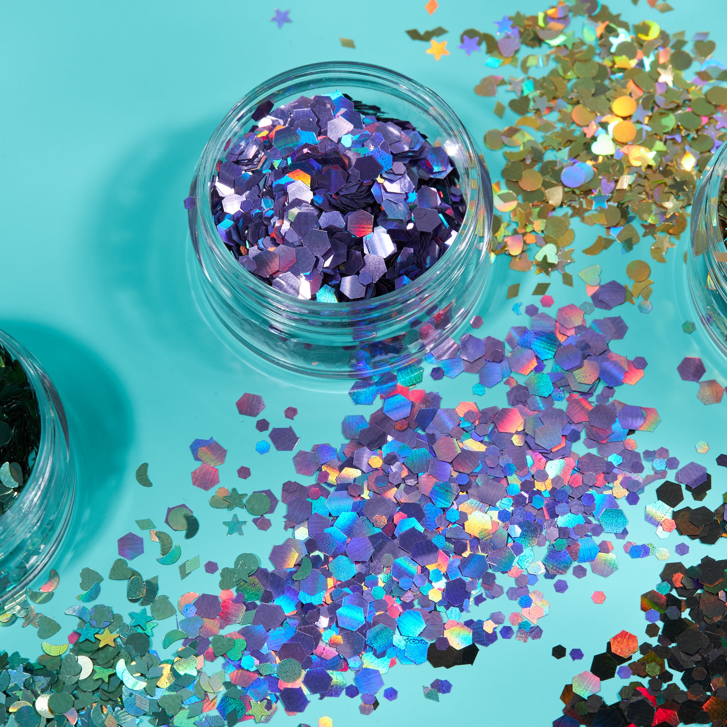 Holographic Glitter Shapes