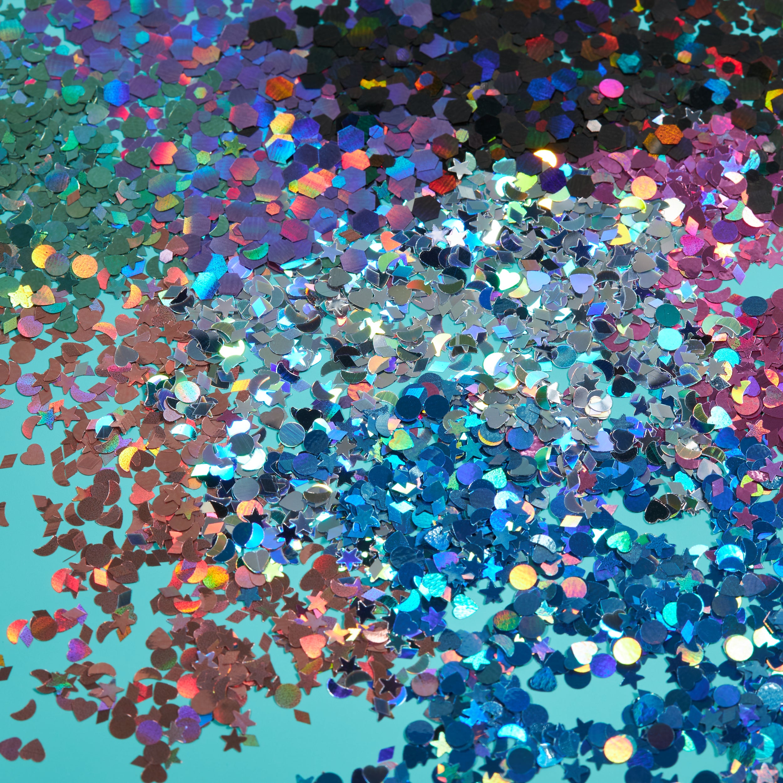 Holographic Glitter Shapes