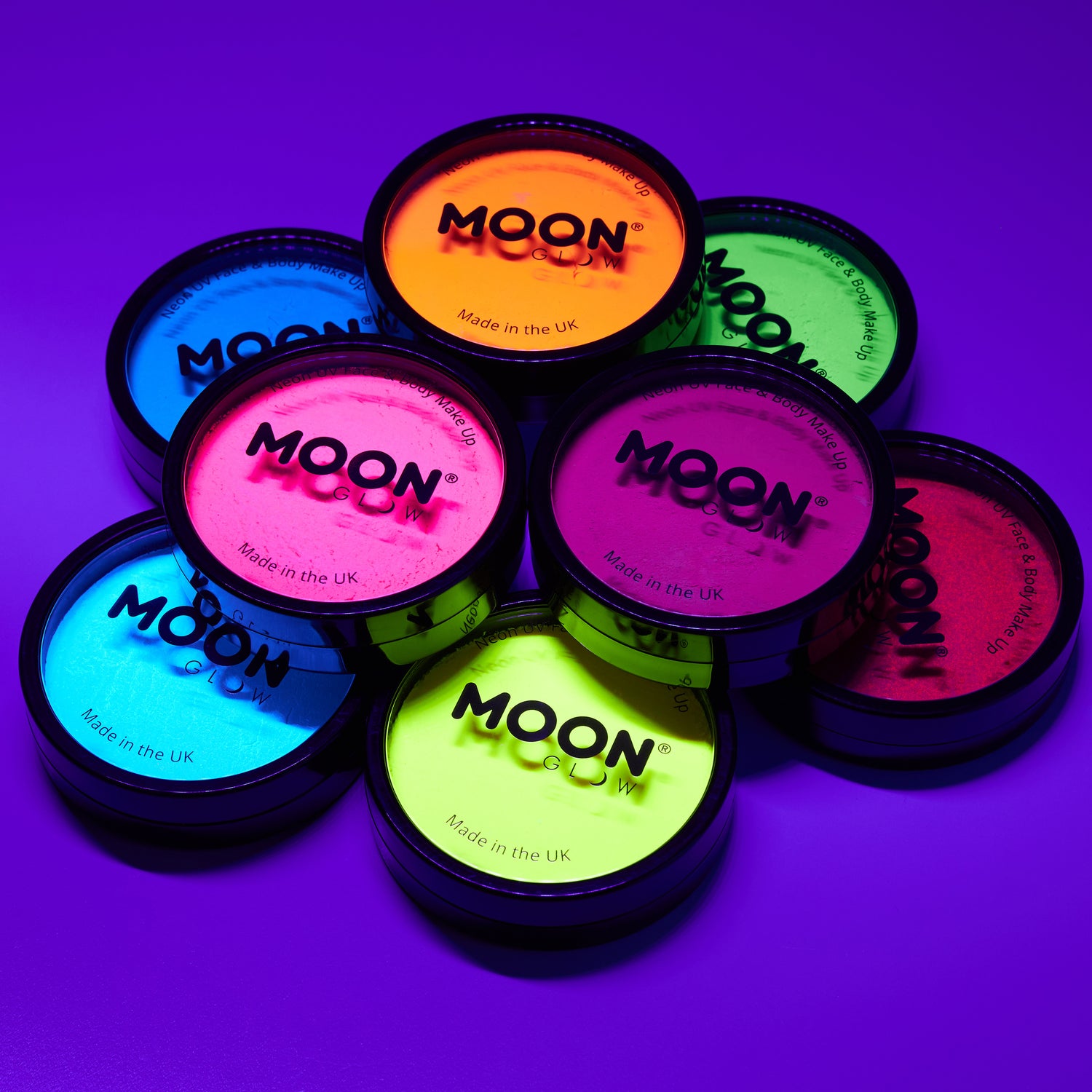 Neon UV Pro Face Paint Cake Pots