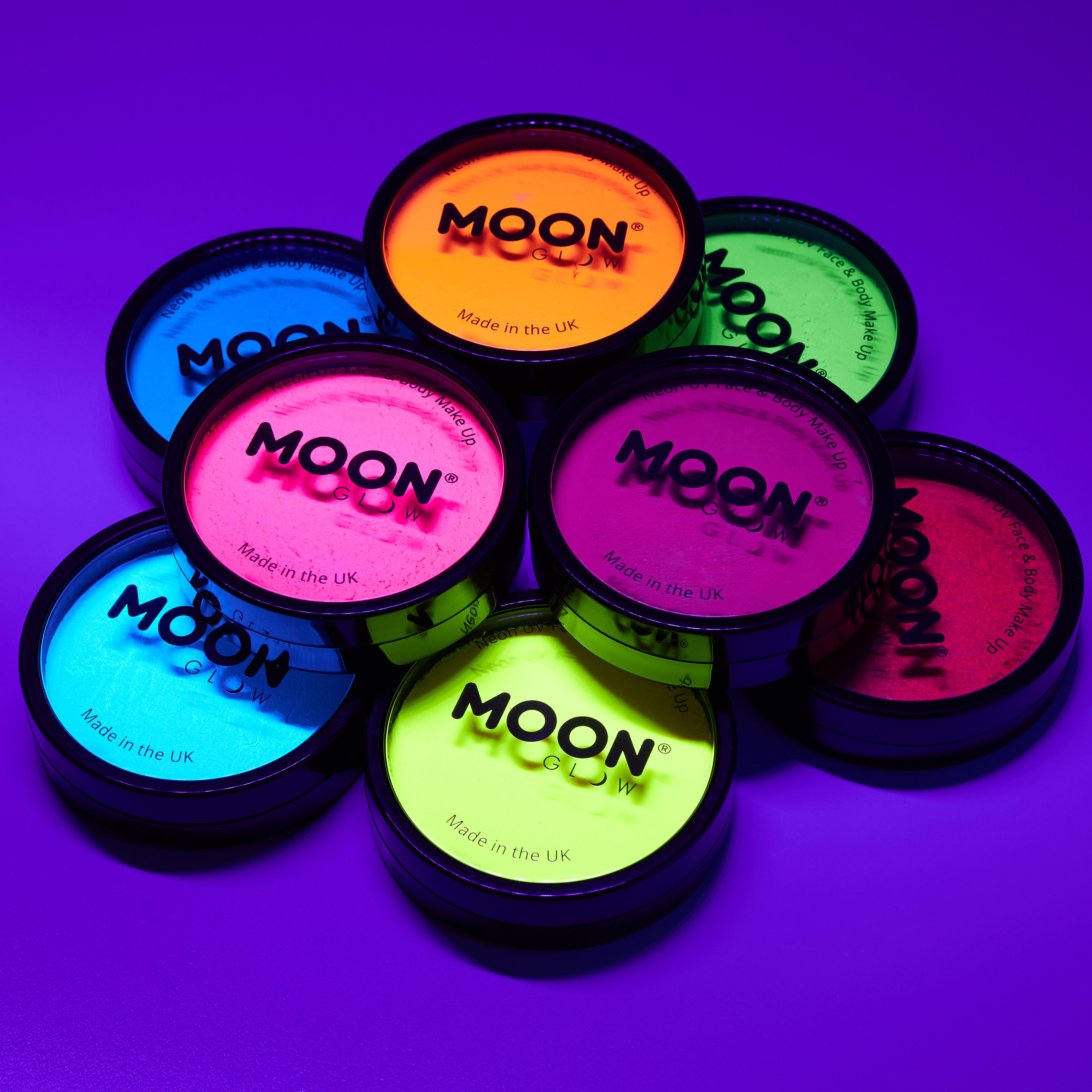Neon UV Pro Face Paint Cake Pots