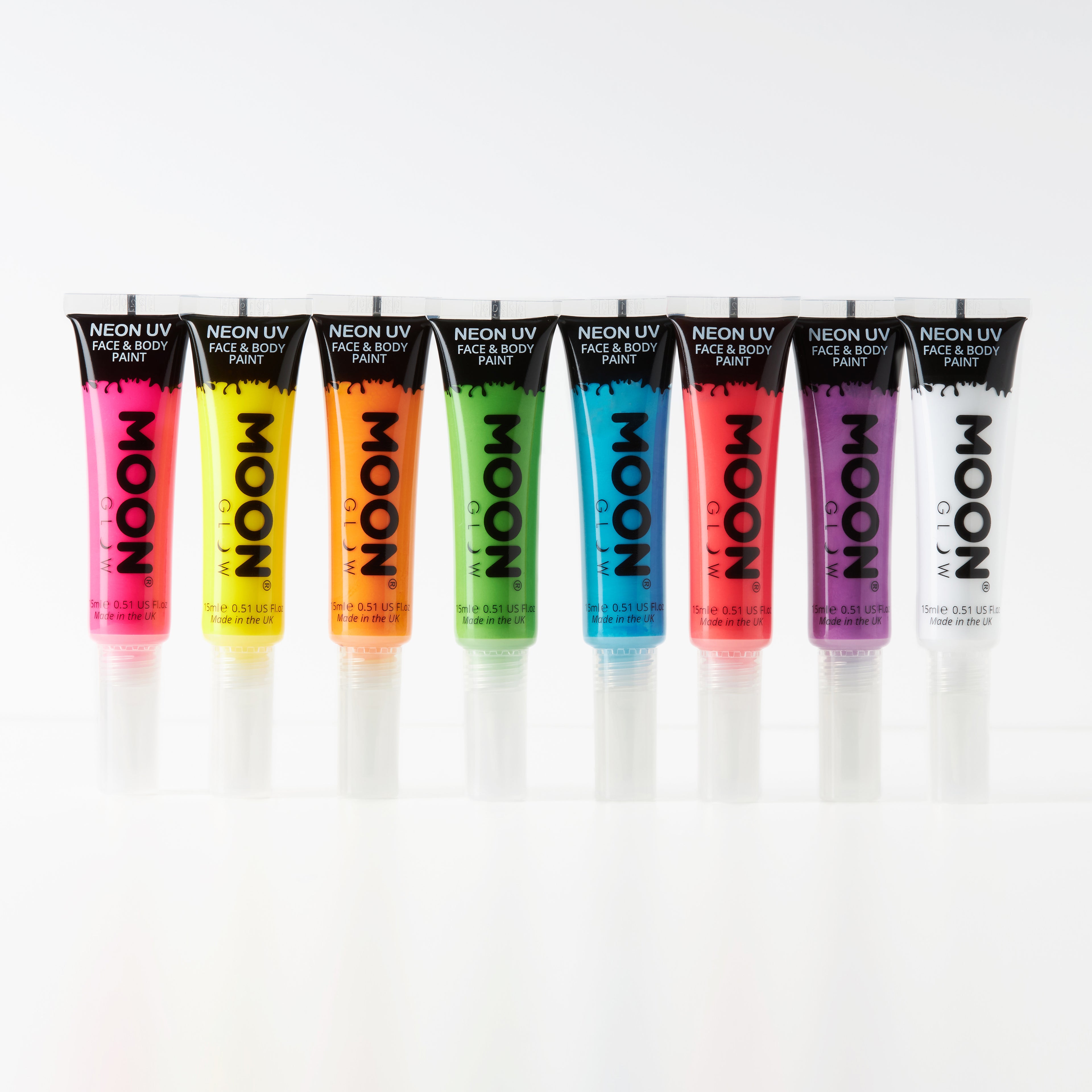 Neon UV Face & Body Paint with Brush Applicator