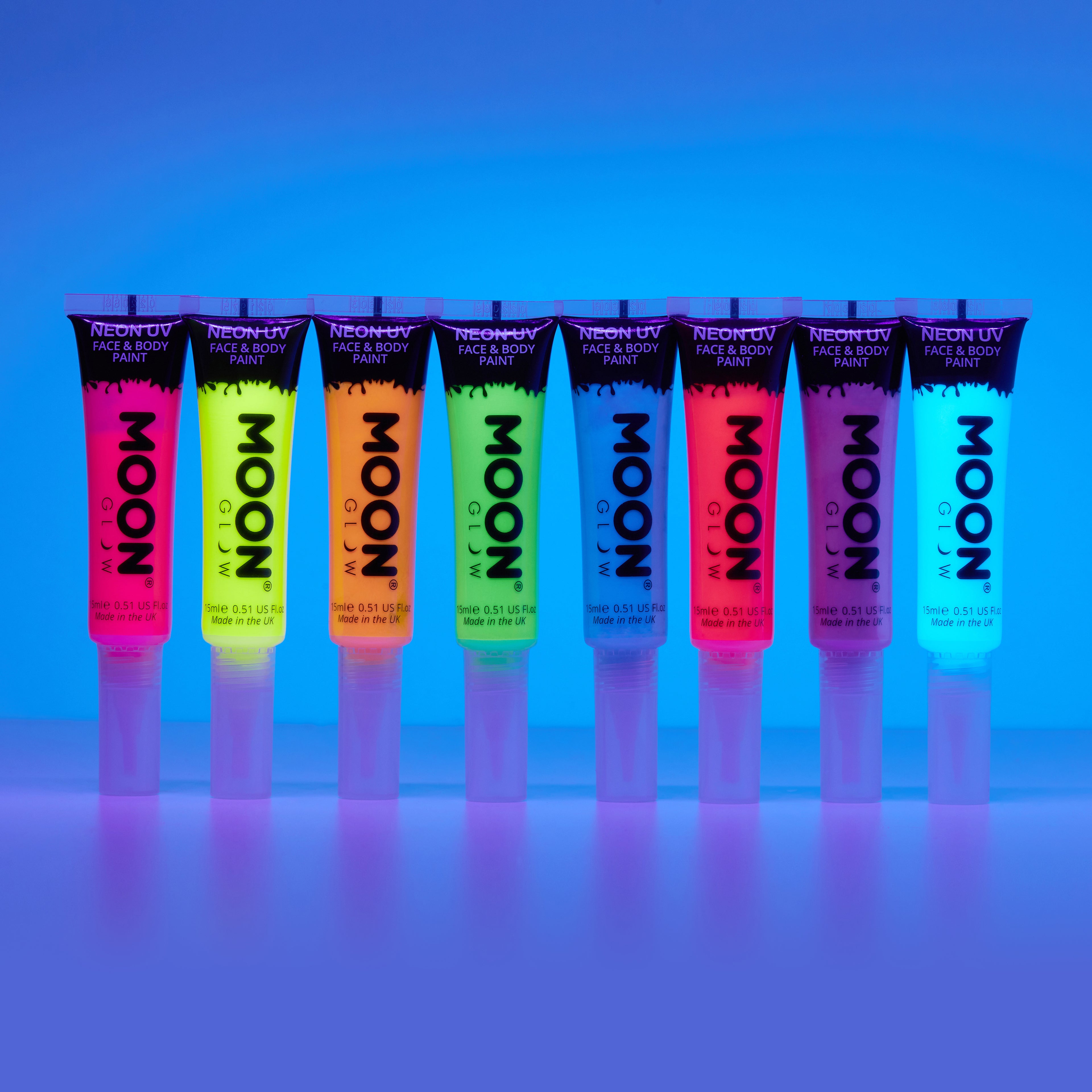 Neon UV Face & Body Paint with Brush Applicator