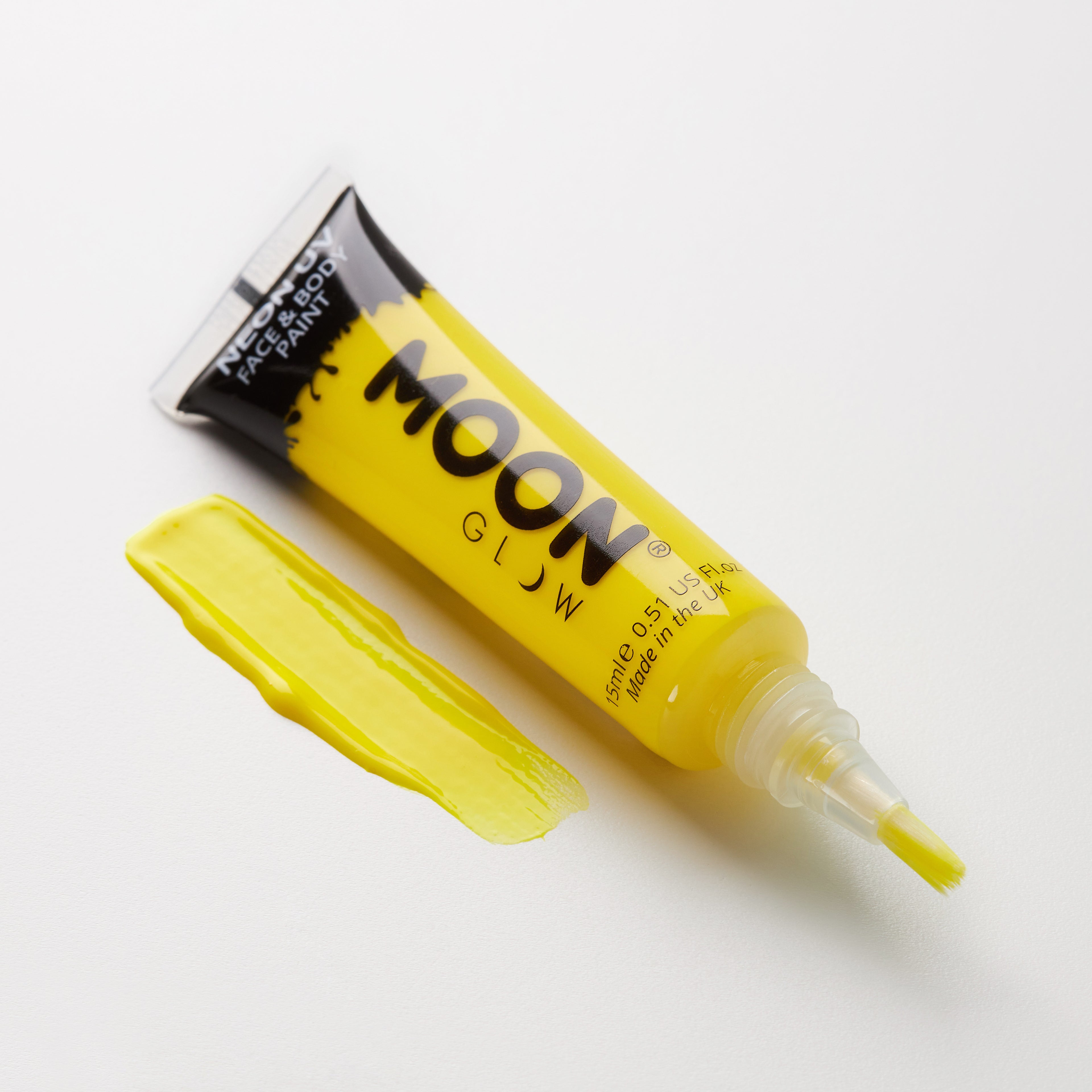 Neon UV Face & Body Paint with Brush Applicator