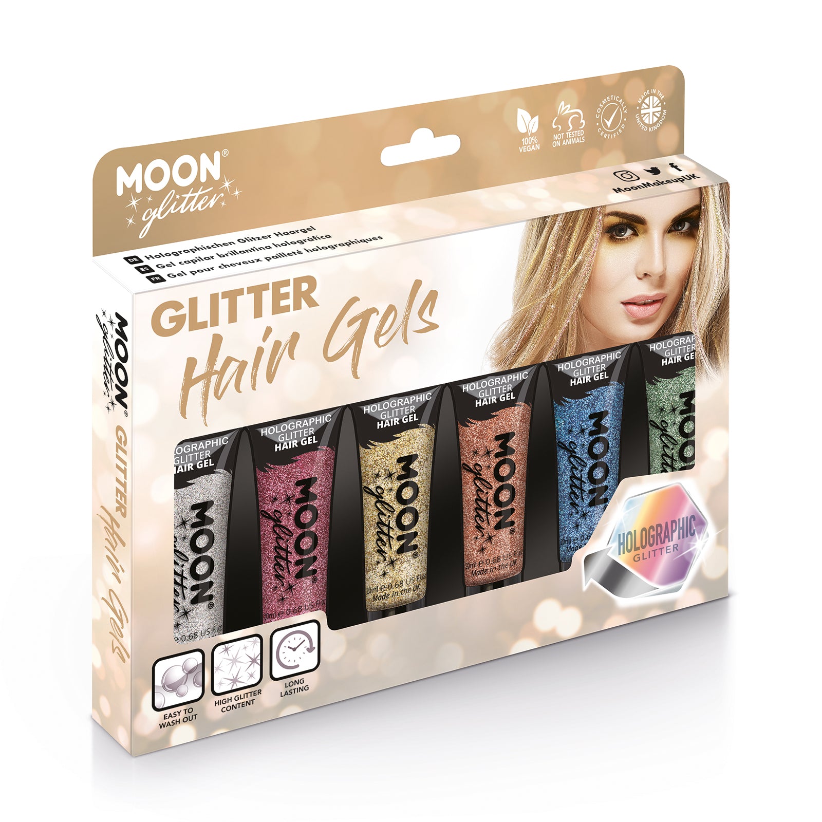 Holographic Glitter Hair Gel
