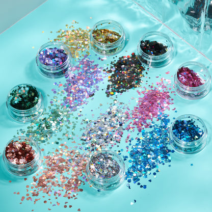 Holographic Glitter Shapes