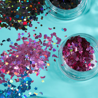 Holographic Glitter Shapes