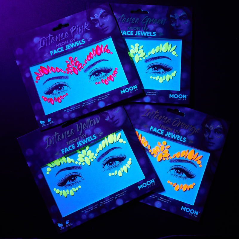 Neon UV Face Jewels by Moon Glow Moon Creations