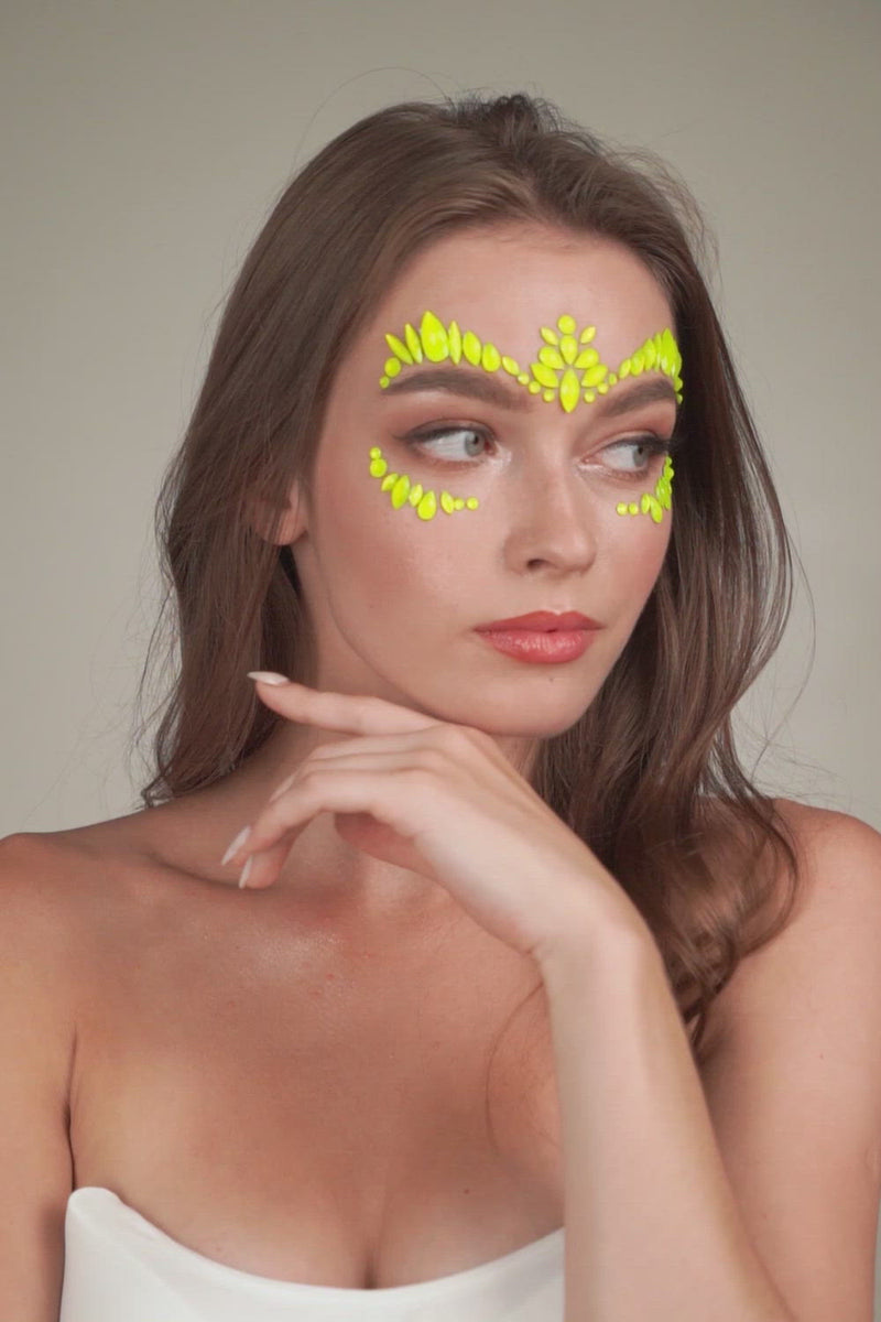 Neon UV Face Jewels by Moon Glow Moon Creations