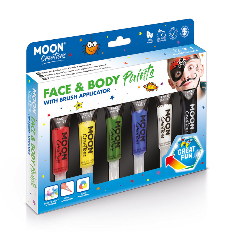 Face & Body Paint with Brush Applicator