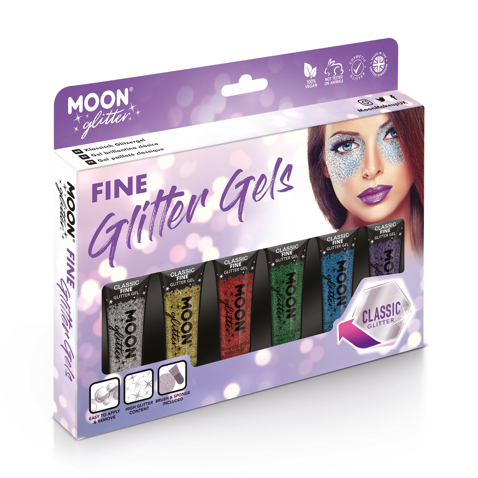 Classic Fine Glitter Gel by Moon Glitter Moon Creations