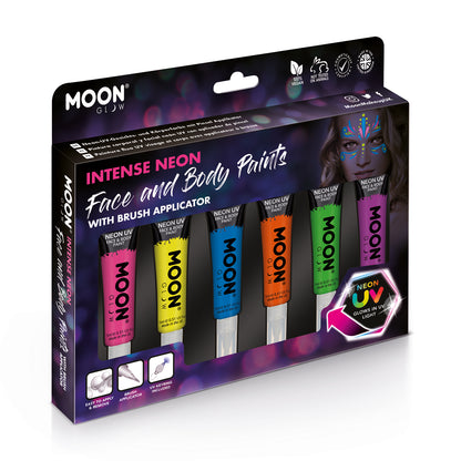 Neon UV Face &amp; Body Paint with Brush Applicator