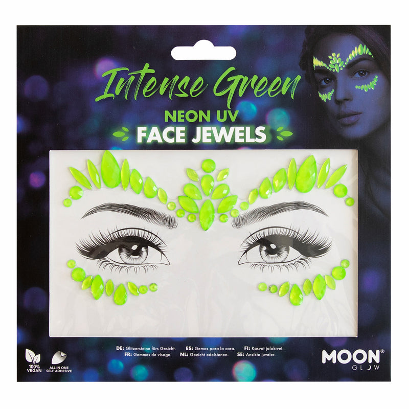 Neon UV Face Jewels by Moon Glow Moon Creations