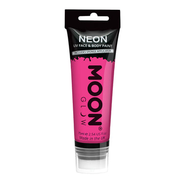 Moon Glow Supersize Intense Red Neon UV Face Paint with Sponge Applicator 75ml main image 0